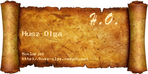 Husz Olga névjegykártya