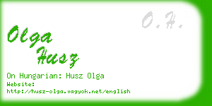 olga husz business card